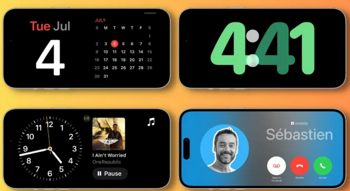 翁牛特苹果手机维修分享iOS17横屏充电待机显示有什么好处 