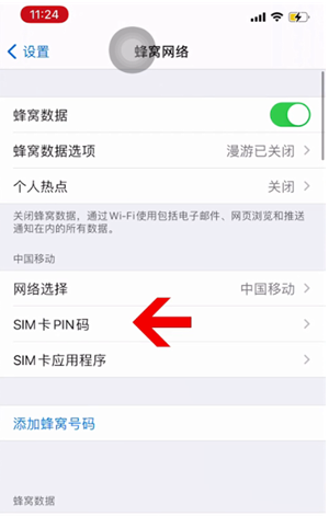 翁牛特苹果14维修网分享如何给iPhone14的SIM卡设置密码 