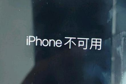 翁牛特苹果服务网点分享锁屏界面显示“iPhone 不可用”如何解决 