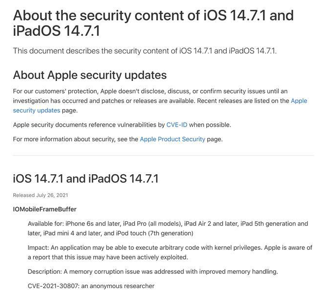 翁牛特苹果手机维修分享iOS 14.7.1 正式版更新内容及升级方法 